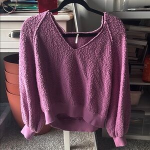 Thin ish Cozy Pink Sweater